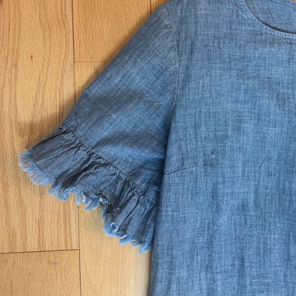 Chambray Dress Short Sleeve - Picture 2 of 3